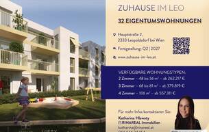 Wohnen Wohnung Zuhause IM LEO | Schöne 3 Zimmer Gartenwohnung mit Terrasse | Tiefgarage im Gebäude | Hauptstraße | Frühjahr 2027 - Top 4 2333 Leopoldsdorf