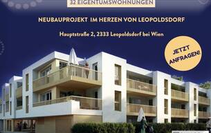 Wohnen Wohnung Zuhause IM LEO | Exklusive 2 Zimmer Gartenwohnung mit Terrasse | Tiefgarage im Gebäude | Hauptstraße | Frühjahr 2027 - Top 6 2333 Leopoldsdorf