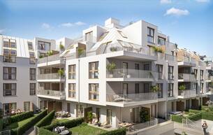 Wohnen Wohnung THE TEMPTATION - 2.DG - 2 ZI - 50m² Wohnzimmer - Westterrasse 1180 Wien Wohnen Wohnung THE TEMPTATION - 2.DG - 2 ZI - 50m² Wohnzimmer - Westterrasse 1180 Wien