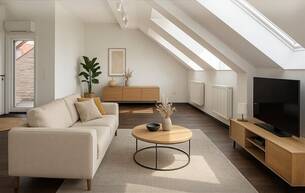 Wohnen Wohnung Stilvoll wohnen im Dachgeschoss – 3 Zimmer & Sonnenterrasse 1100 Wien Wohnen Wohnung Stilvoll wohnen im Dachgeschoss – 3 Zimmer & Sonnenterrasse 1100 Wien