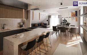 Anlage Wohnung Modernes Penthouse mit 5!!! Sonnenterrassen *Erstbezug *Deckenkühlung *Wasser-Wasser-Wärmepumpe *geräumige Wohnküche *exklusive und stylische Ausstattung *schlüsselfertig 1220 Wien