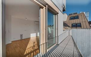 Anlage Wohnung HOCH HINAUS >> Vorsorgewohnung im 1. Dachgeschoss mit Terrasse >> klimatisierter 2-Zimmer Wohntraum mit Top Anbindung 1210 Wien
