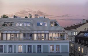 Wohnen Wohnung Großzügiger 3-Zimmer Erstbezug mit 7 m² Terrasse und 23 m² Dachterrasse 1040 Wien