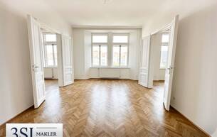 Wohnen Wohnung Lichtdurchflutet, renoviert und großzügig geschnitten - Elegante 4-Zimmer-Altbauwohnung mit Weitblick - in Top-Lage des 4. Bezirks beim Wiener Hauptbahnhof 1040 Wien