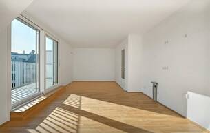 Anlage Wohnung HOCH HINAUS >> Vorsorgewohnung im 1. Dachgeschoss mit Terrasse >> klimatisierter 2-Zimmer Wohntraum mit Top Anbindung 1210 Wien