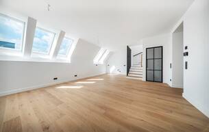 Wohnen Wohnung Über den Dächern von Wien | Design-Dachgeschoss-Maisonette mit traumhaftem Rundum-Blick nächst Stadtpark, Wien Mitte und Rochusmarkt! 1030 Wien