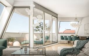 Wohnen Wohnung 152 m² Dachgeschoss-Maisonette mit 3 Terrassen + Dachterrasse | 88 m² Freifläche, 4 Zimmer 1030 Wien