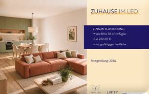 Wohnen Wohnung FÜR ANLEGER // Zuhause IM LEO | Tolle 2 Zimmer Wohnung | Garten & Terrasse | Tiefgarage im Gebäude | Hauptstraße | Ende 2028 - Top 7 2333 Leopoldsdorf