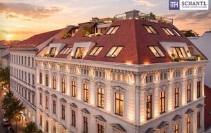 Anlage Wohnung AKTIONSPREIS + Provisionsfrei! Luxuriöses Penthouse in Bestlage: Private Liftfahrt - 50 m² Sonnenterrasse - 5 Zimmer + Garage! Genial 1070 Wien