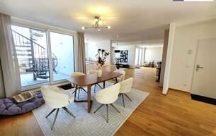 Anlage Wohnung Raum. Ruhe. Rooftop. Selten am Markt - 5-Zimmer-Penthouse mit großzügiger Dachterrasse in Ruhelage! Erdwärme + Garagenplätze + Energieeffizient Wohnen! 1230 Wien