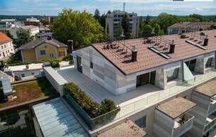 Wohnen Wohnung Über den Dächern von Leibnitz - Exklusives Penthouse auf zwei Ebenen mit gigantischer Panoramaterrasse und direktem Blick auf Schloss Seggau! 8430 Leibnitz